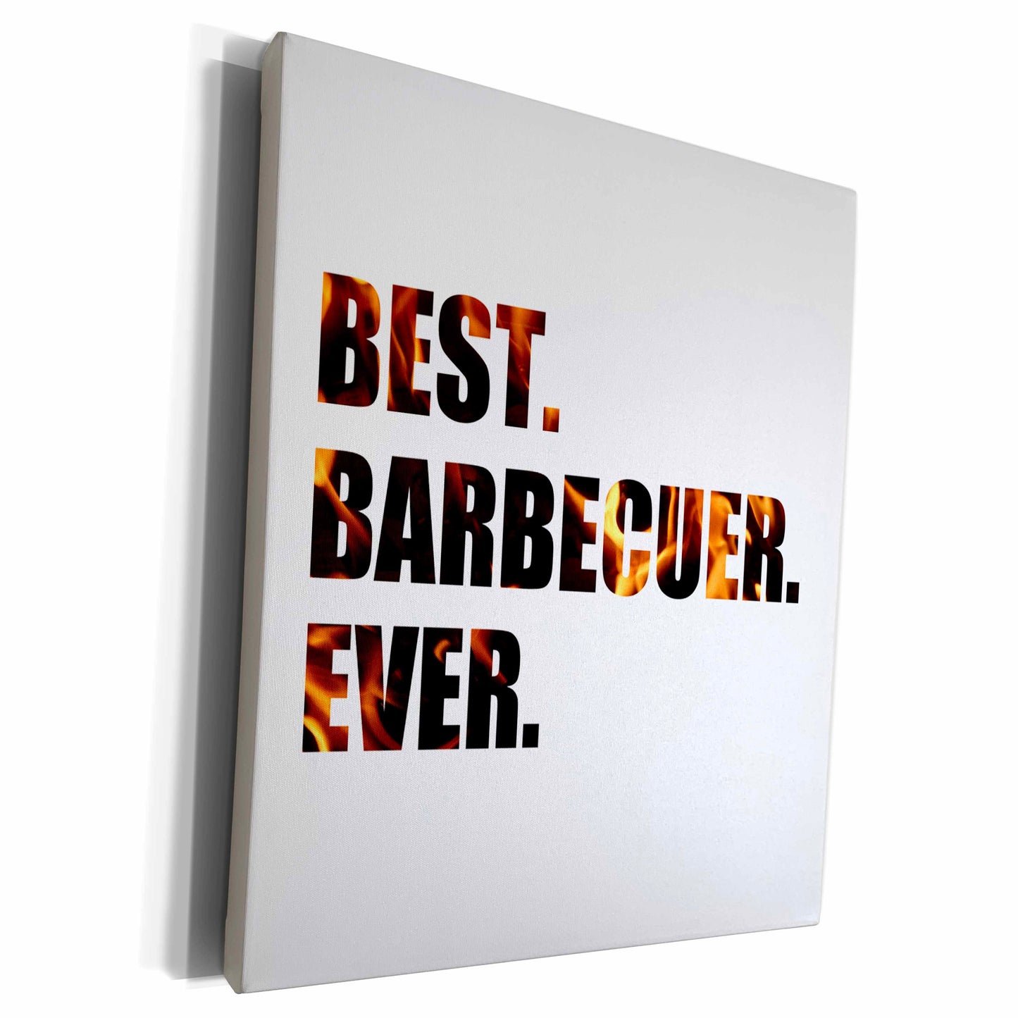 3dRose Best Barbecuer Ever - bbq grilling chef - barbecue... - Museum Grade Canvas Wrap (cw_179758)